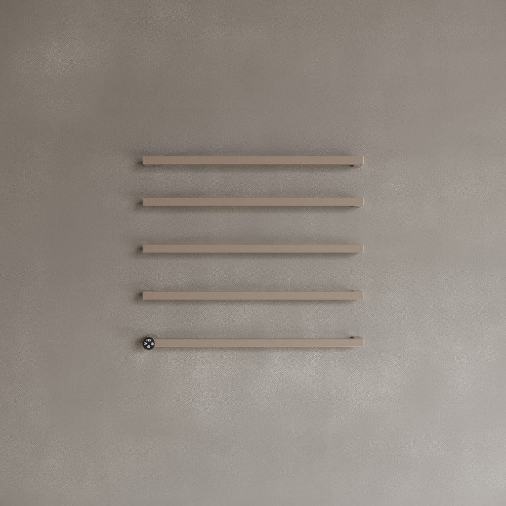 Wall-Mounted 5 Rod Heated Towel Rack with Digital Display