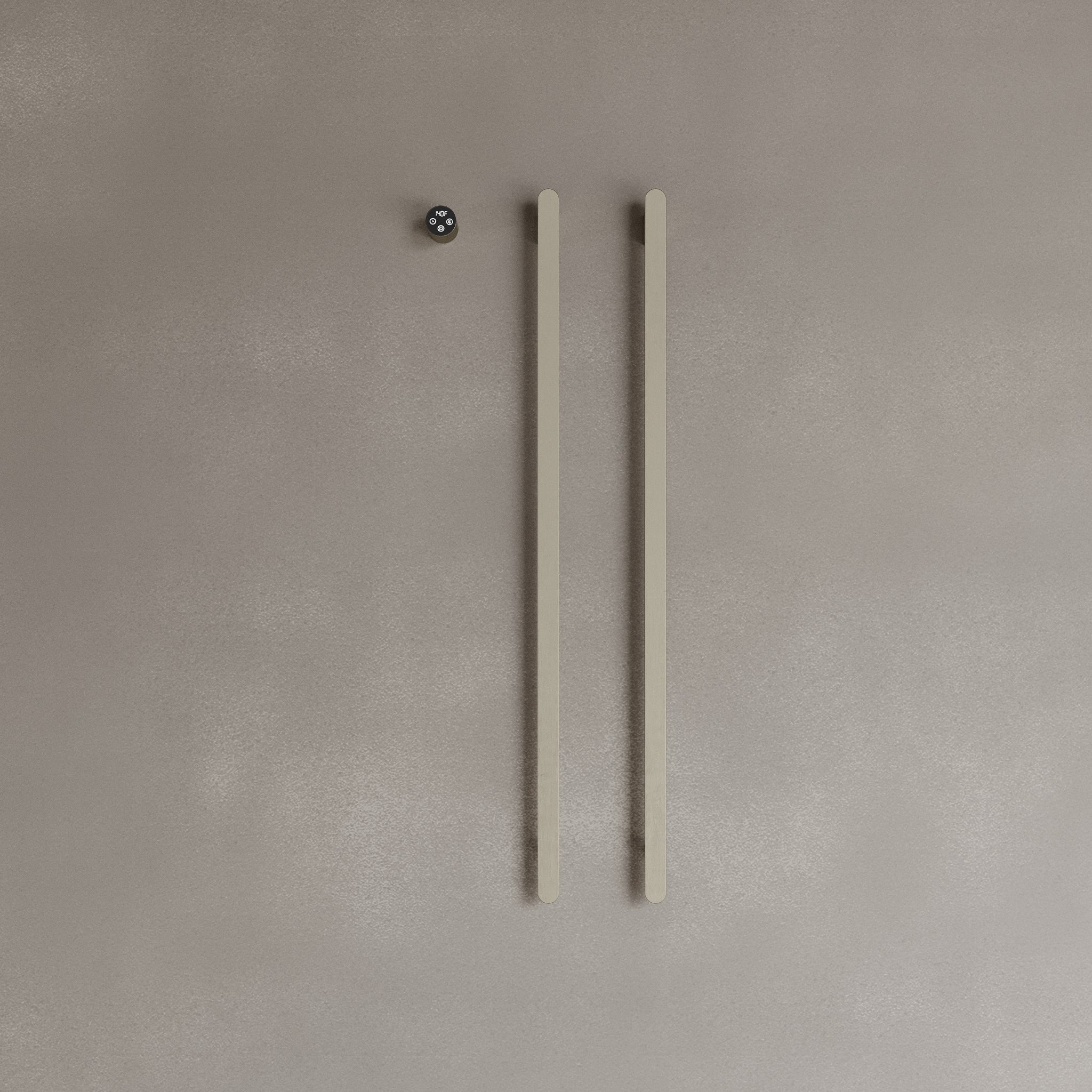 Wall-Mounted Vertical Heated Towel Rack with Digital Display