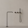 Modern Widespread Square Floor-mounted Bathtub Filler