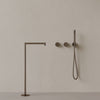 Modern Square Floor-mounted Bathtub Filler