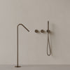 Modern Angled Floor Mounted Bathtub Filler