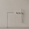 Modern Square Floor-mounted Bathtub Filler