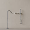 Modern Angled Floor Mounted Bathtub Filler