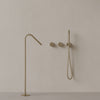Modern Angled Floor Mounted Bathtub Filler
