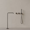 Modern Widespread Square Floor-mounted Bathtub Filler