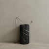 Cavo Handcrafted Fluted Stone Pedestal Sink