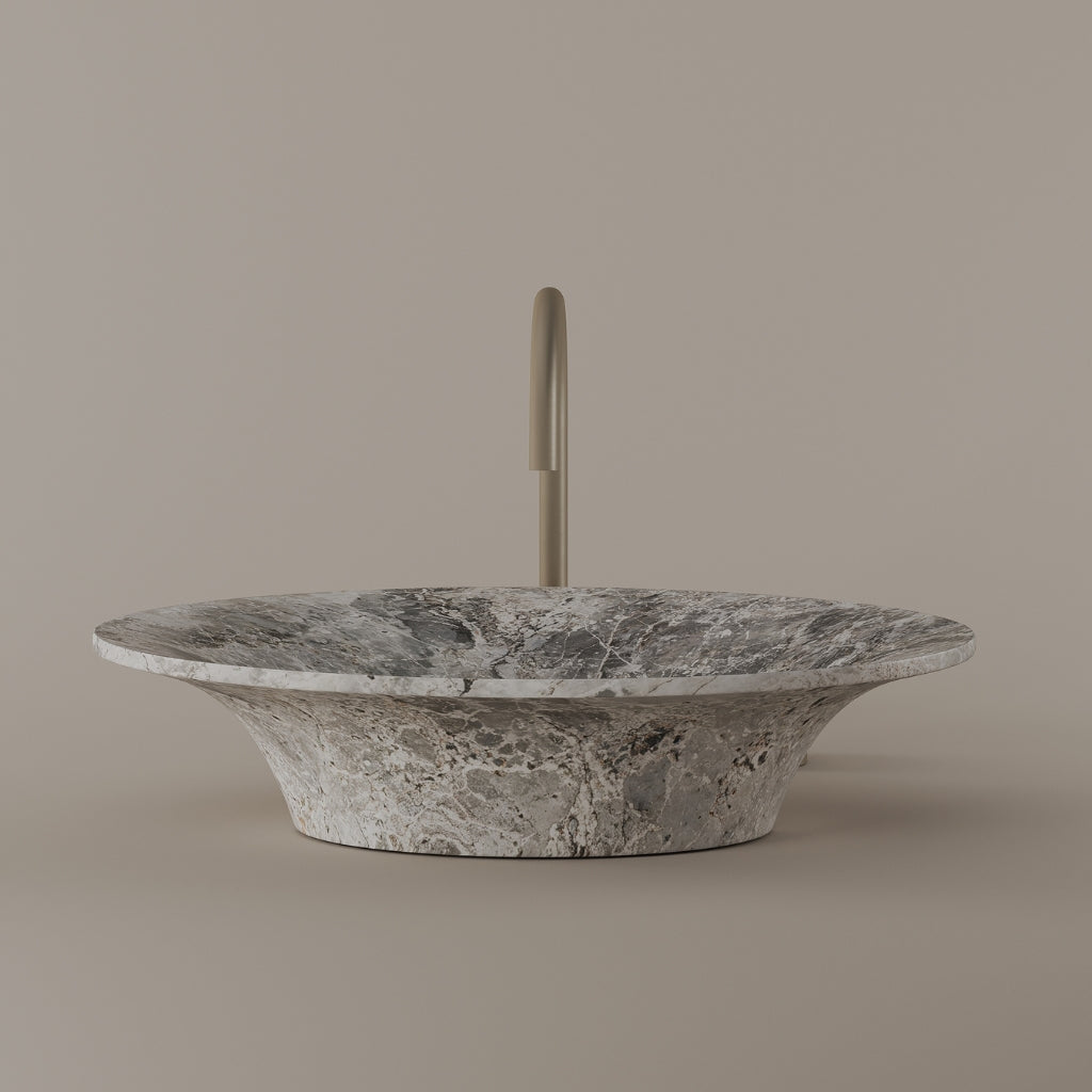 Flared Marble Vessel Sink 24