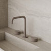 Modern Widespread Square Faucet with Knob-Style Controls