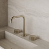 Modern Widespread Square Faucet with Knob-Style Controls