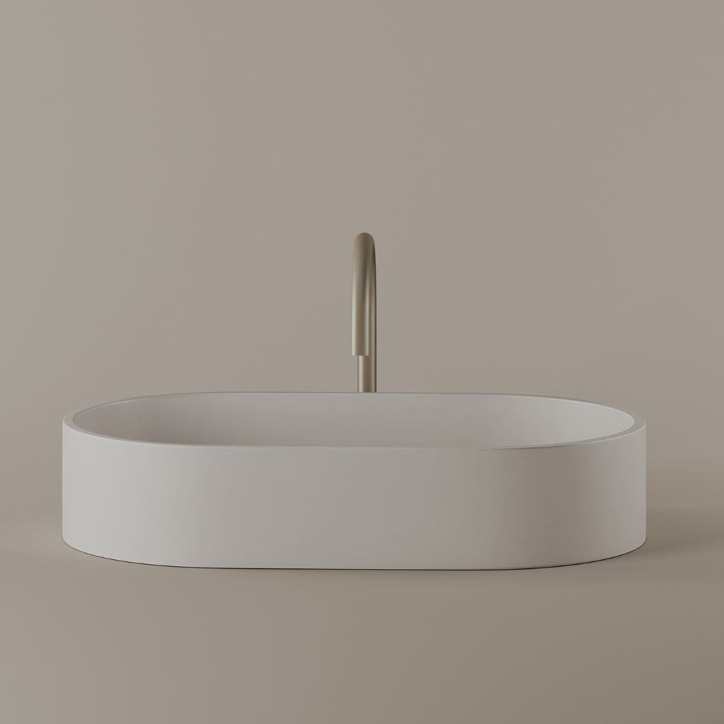 Oval Concrete Vessel Sink 24