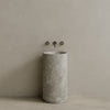 Rivio Handcrafted Fluted Stone Pedestal Sink
