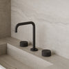 Modern Widespread Square Faucet with Knob-Style Controls