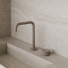 Modern Widespread Square Faucet with Knob-Style Controls
