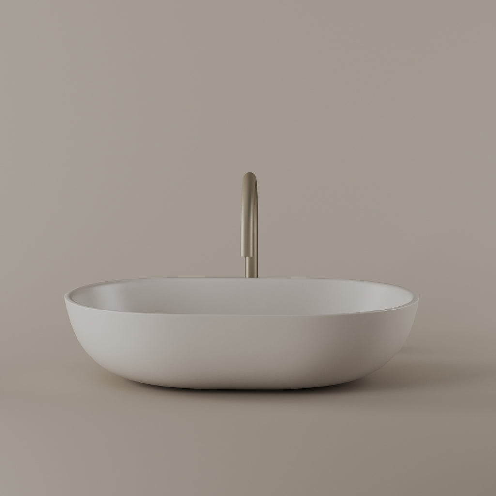 Oval Concrete Vessel Sink 21