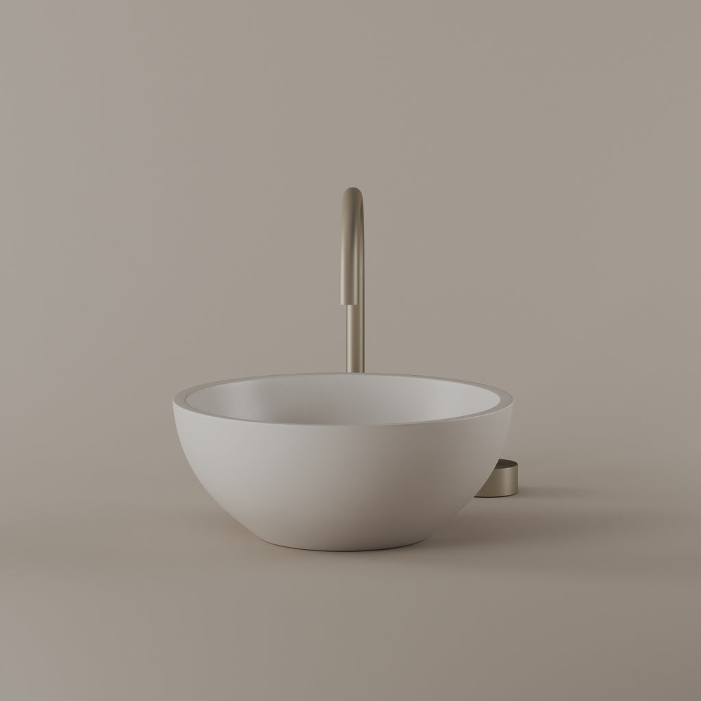 Round Concrete Vessel Sink 14