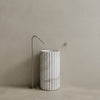 Cavo Handcrafted Fluted Stone Pedestal Sink