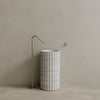 Cavo Handcrafted Fluted Stone Pedestal Sink