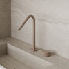 Modern Angled Counter-Mounted Faucet with Knob-Style Controls