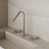 Modern Angled Counter-Mounted Faucet with Knob-Style Controls