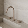 Modern High Arc Counter-Mounted Faucet with Knob-Style Controls
